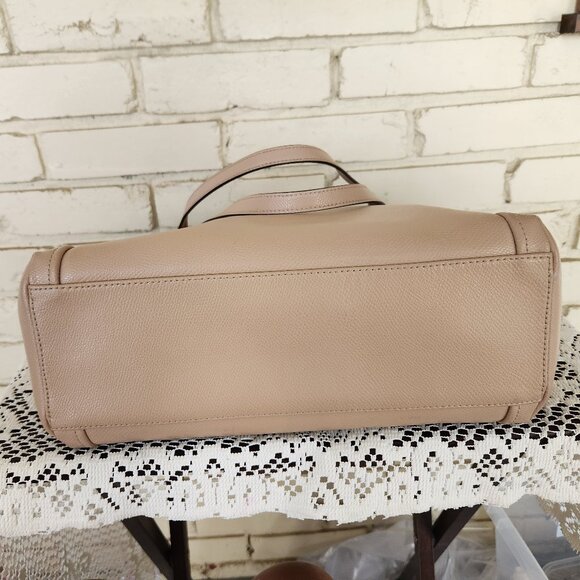 Euc Coach Light Tan Leather Shouder Bag Tote Purse - Picture 8 of 14